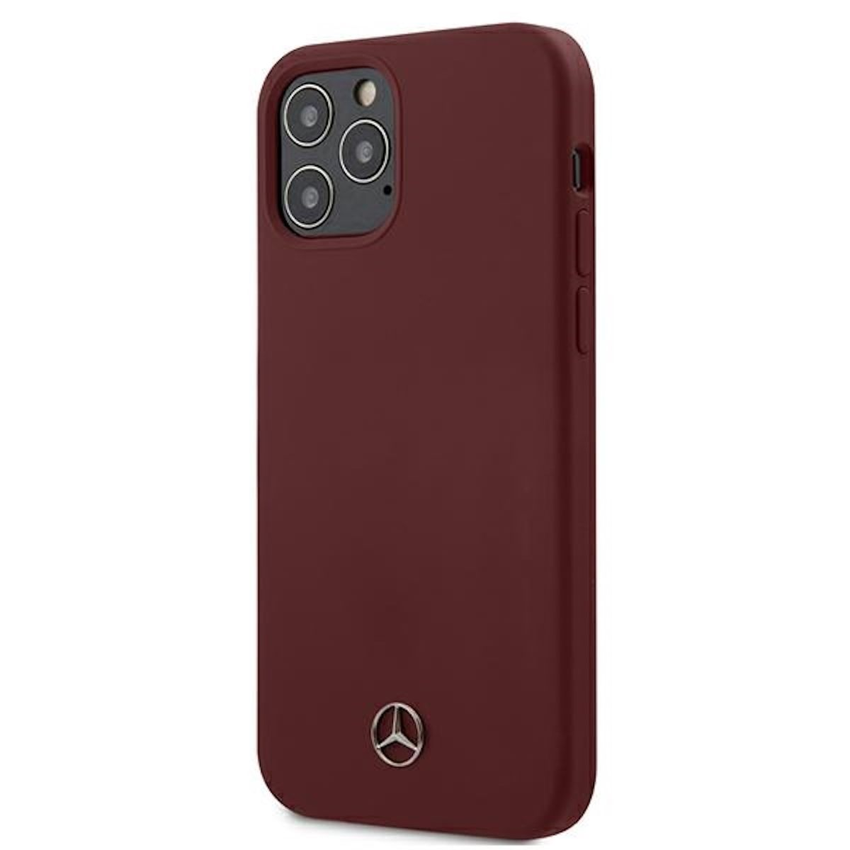 Backcover, Line Apple, Hardcase Cover, Rot Silicone Silikon iPhone Collection Hülle MERCEDES 12 Pro Max,
