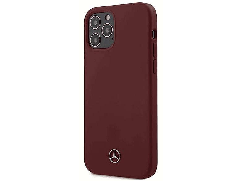 Backcover, Line Apple, Hardcase Cover, Rot Silicone Silikon iPhone Collection Hülle MERCEDES 12 Pro Max,
