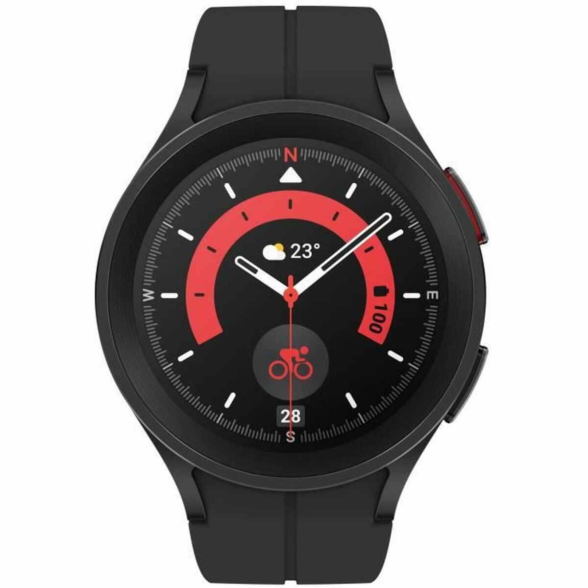 SAMSUNG Watch5 Pro Smartwatch Silver/Black silicone