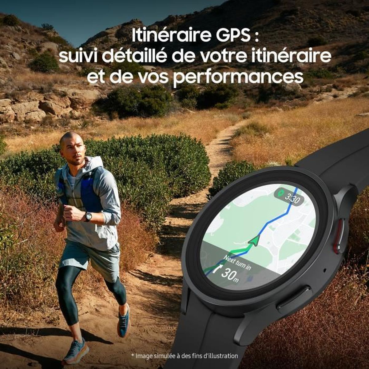 silicone, Smartwatch Watch5 Silver/Black SAMSUNG Pro