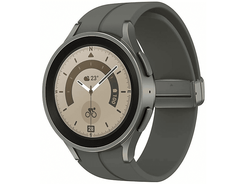 silicone, Pro Watch5 SAMSUNG Smartwatch Silver/Black