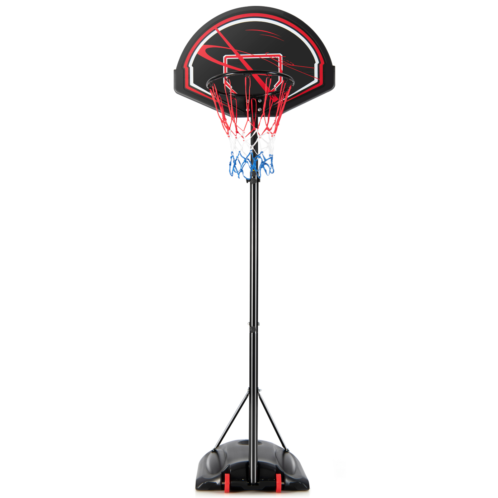 COSTWAY Basketballständer 170-230 cm höhenverstellbar Schwarz Gartenspielzeug