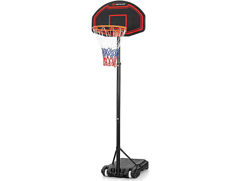 COSTWAY Basketballständer 155-210cm höhenverstellbar Gartenspielzeug, Schwarz