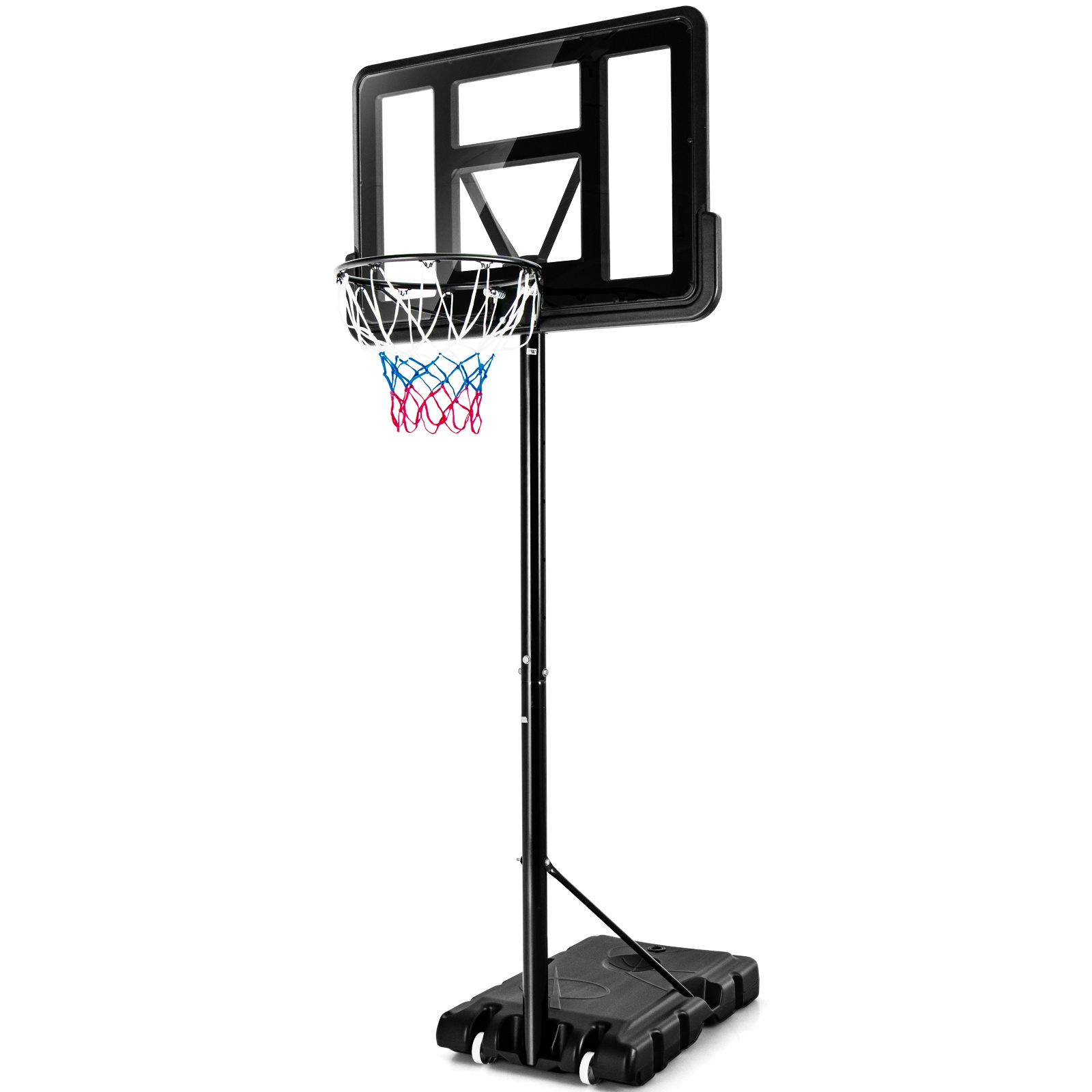 COSTWAY Basketballständer 130-305 cm Schwarz höhenverstellbar Gartenspielzeug