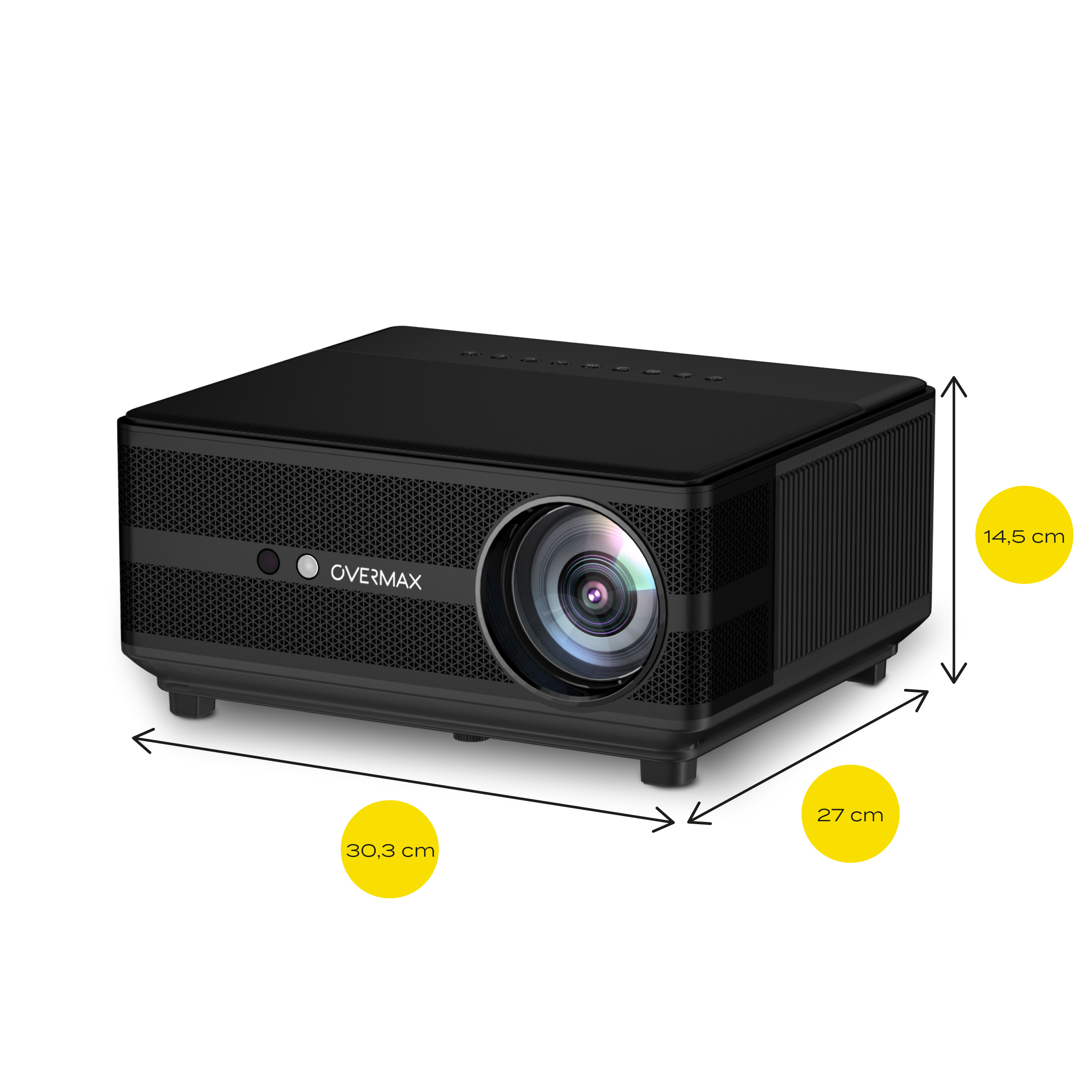 7000 Lumen) OVERMAX Projektor(Full-HD, 6.1 Multipic