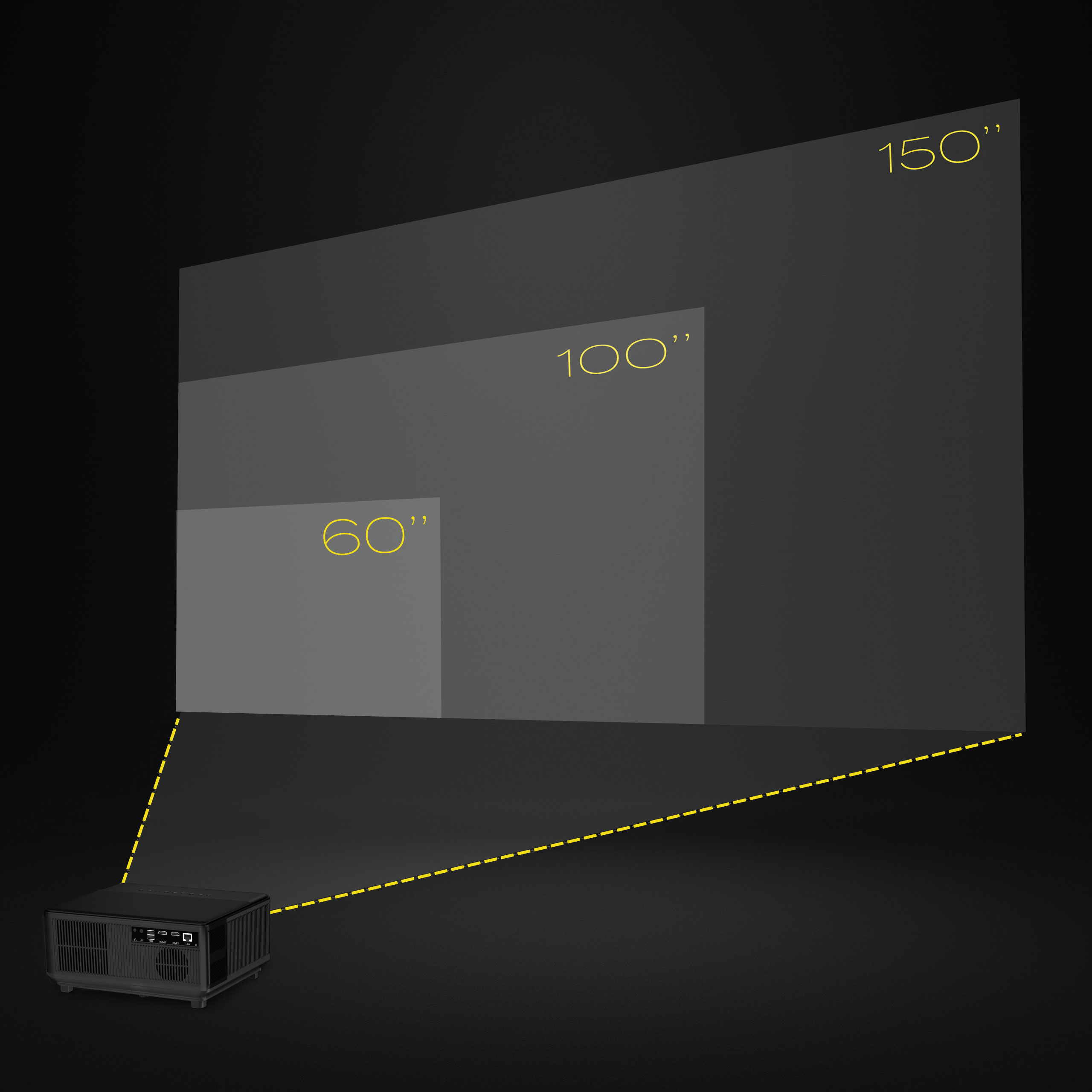 OVERMAX Multipic Lumen) 7000 Projektor(Full-HD, 6.1