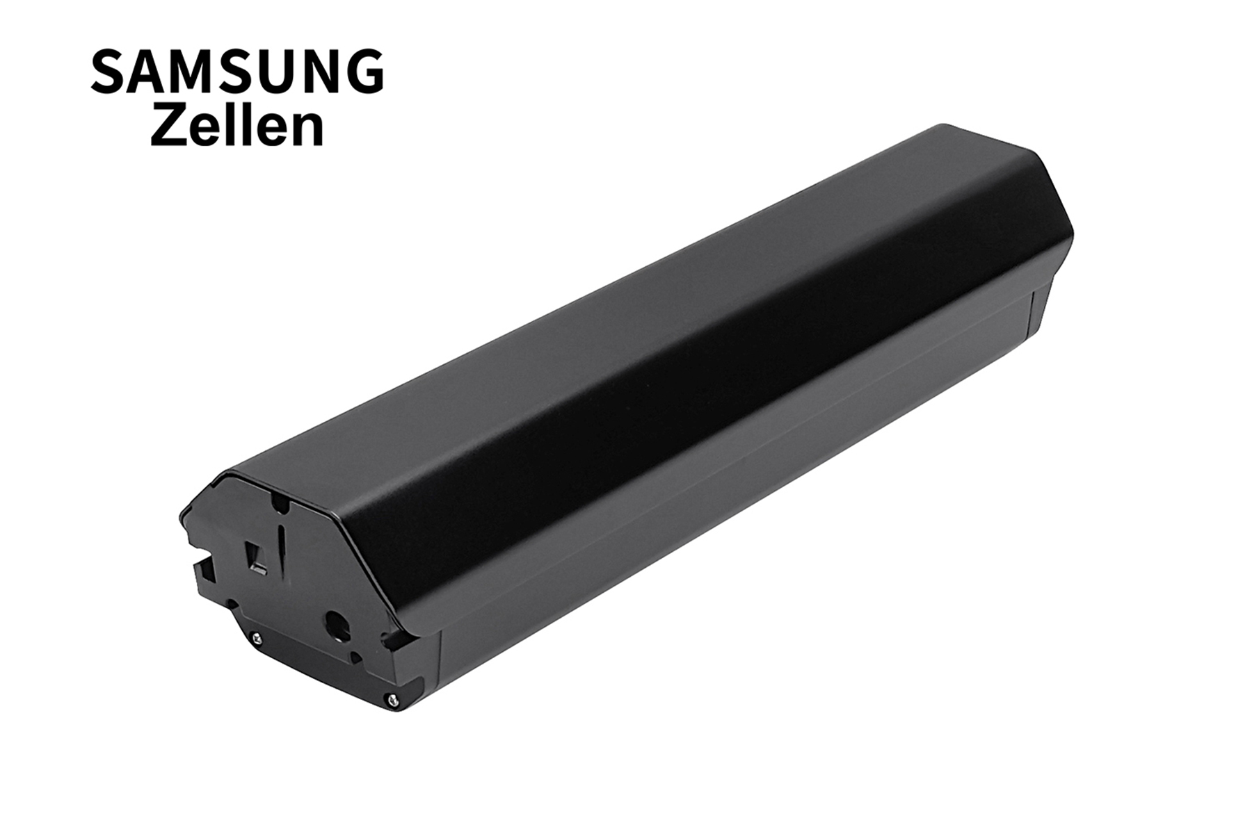 Ein schwarzes Akkupack mit der Aufschrift 'SAMSUNG Zellen'.