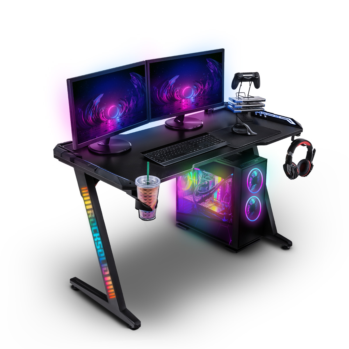 ELITE Rocksolid RGB-Beine Infinity 2.0 Gamingtisch