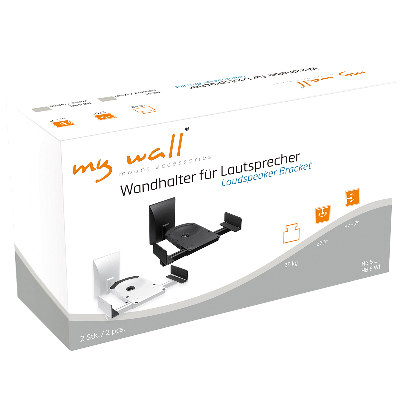 MY WALL 2er-Set HB5WL universal Lautsprecher Klemmbefestigung Wandhalter
