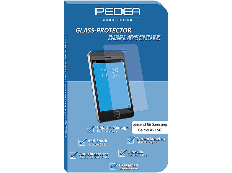 PEDEA Schutzglas Displayschutzglas(für Samsung Galaxy A53 5G)