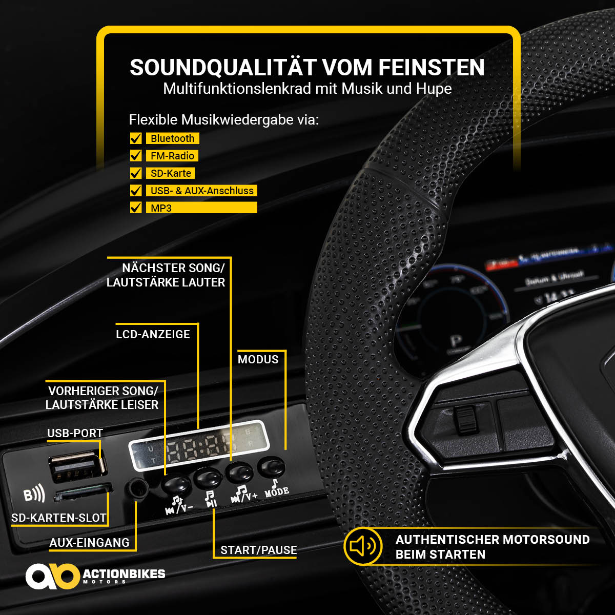 e-tron GT Audi ACTIONBIKES RS Kinderauto MOTORS