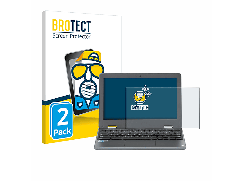 BROTECT 2x matte Schutzfolie(für ASUS Chromebook Flip C214MA Non-Touch)