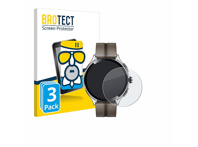 BROTECT 3x Airglass matte Schutzfolie(für Xiaomi Watch 2 Pro) | Smartwatch Schutzfolien & Gläser