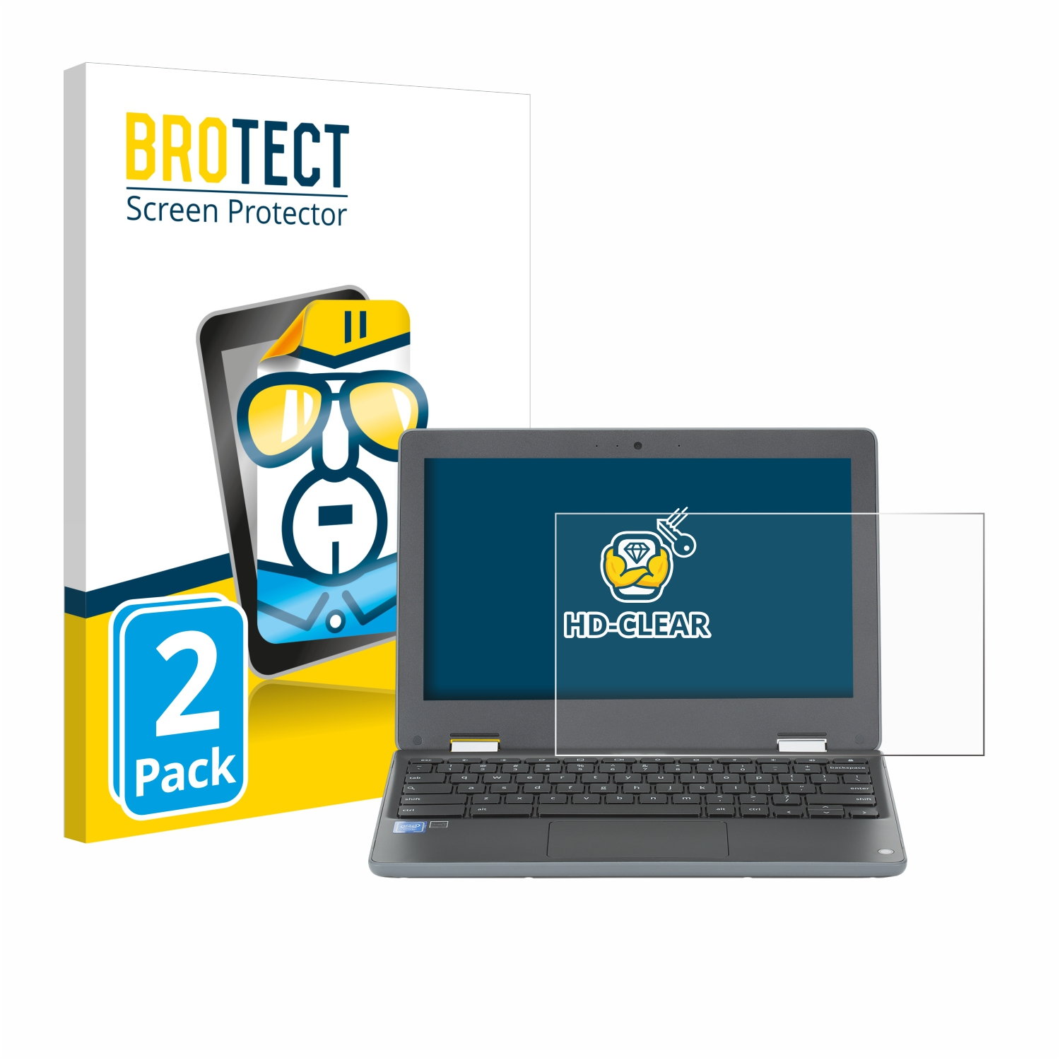 2x C214MA Flip Non-Touch) Chromebook klare Schutzfolie(für ASUS BROTECT