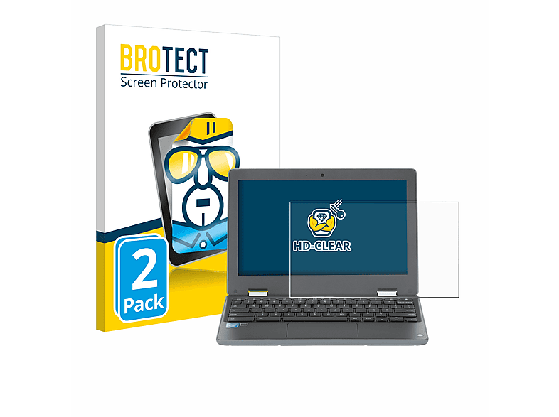 BROTECT 2x klare Schutzfolie(für ASUS Chromebook Flip C214MA Non-Touch)
