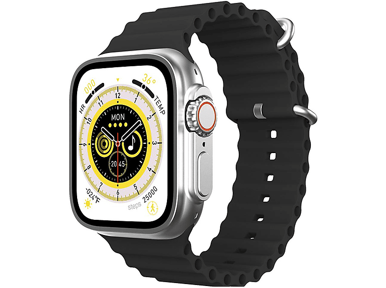 LEICKE U8+ UltraMax Smartwatch Kieselerde, silber