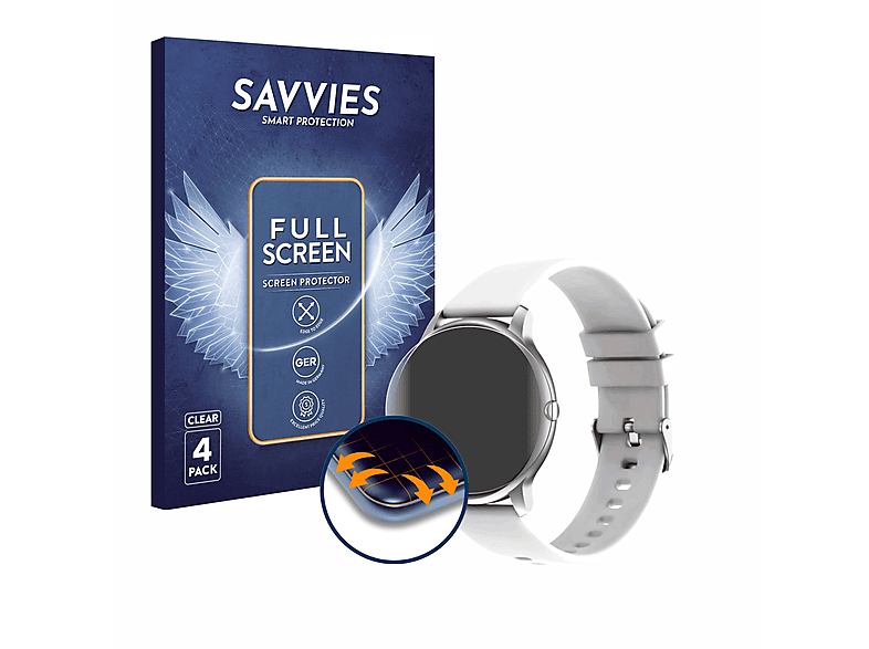 SAVVIES 4x Flex Full-Cover Yamay Schutzfolie(für 3D Curved YM022)