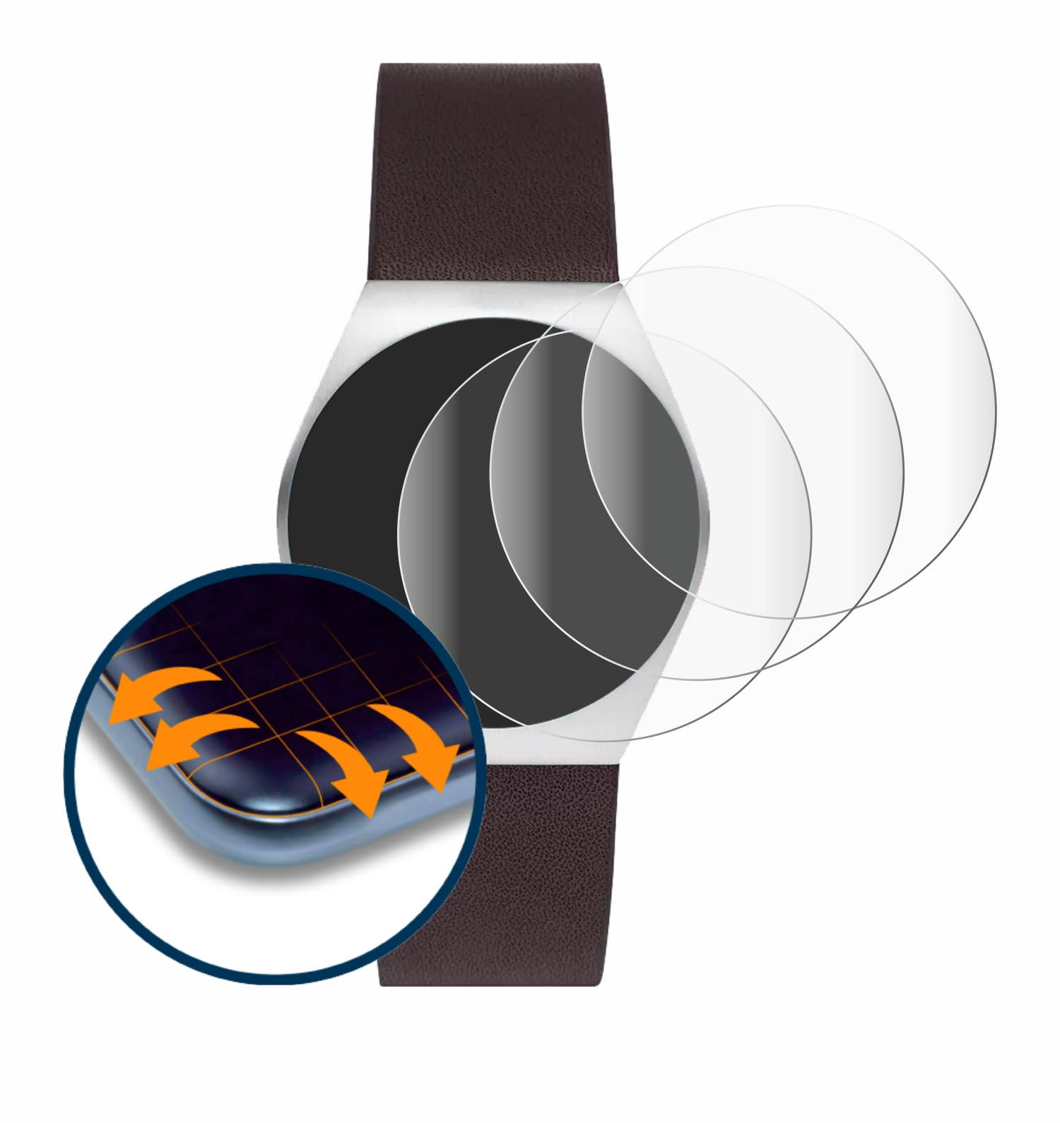 Schutzfolie(für Curved Flex Solarwerk) Skagen SAVVIES Full-Cover 3D Grenen 4x