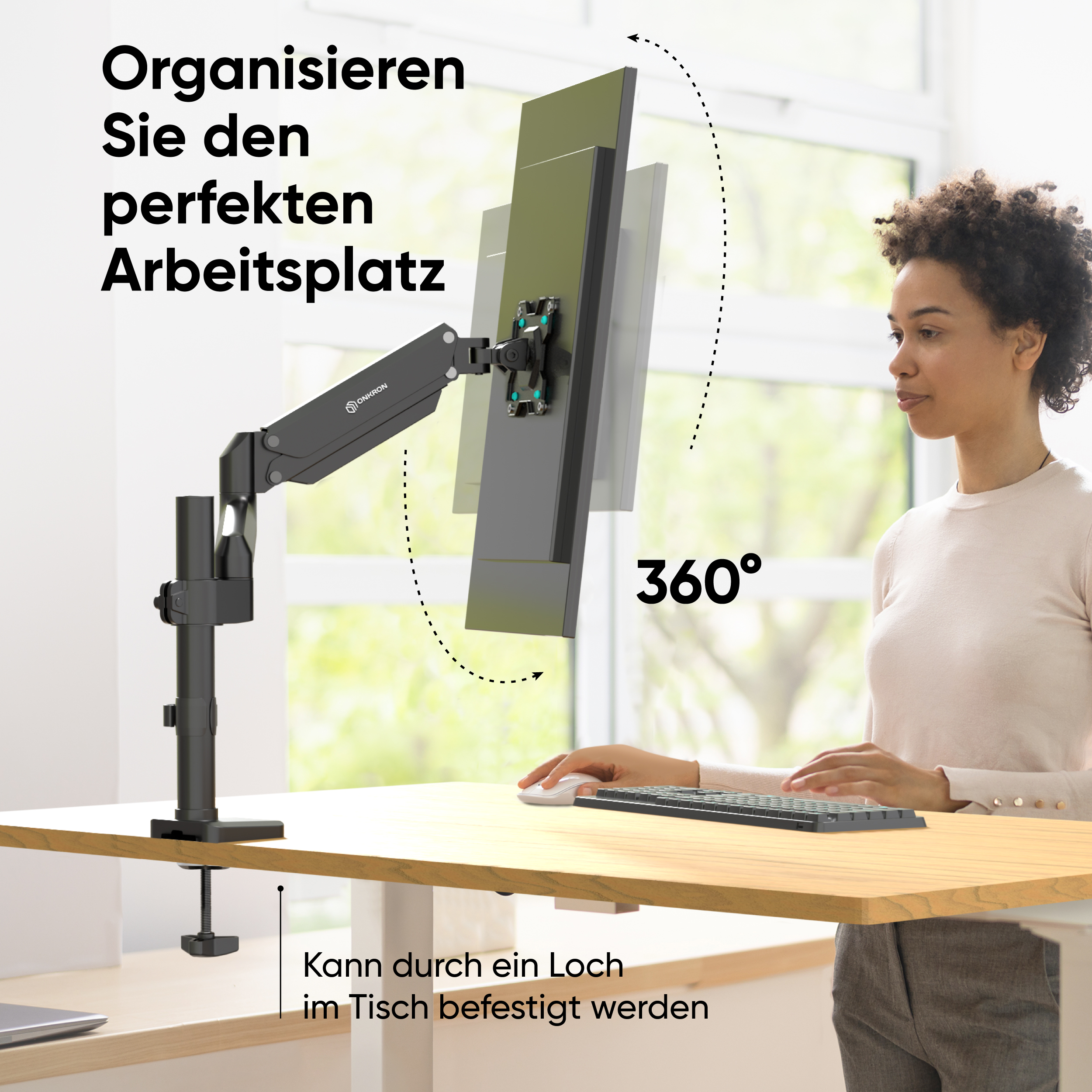 Halterung Monitor neigbar ONKRON schwenkbar, 13-34 Zoll,