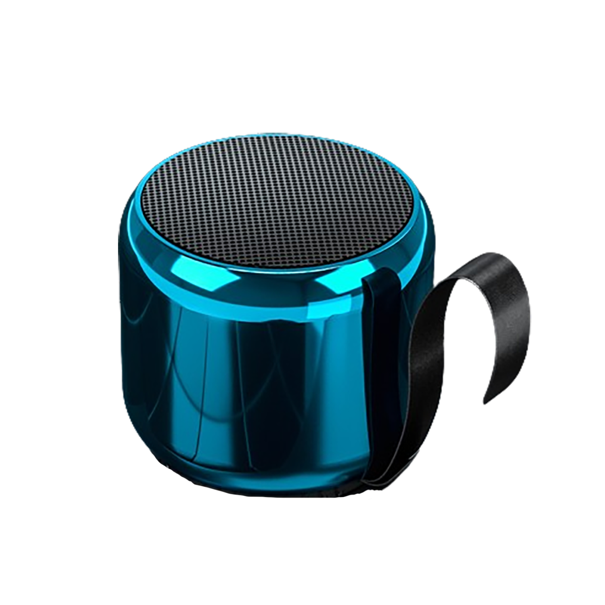 Blau Bluetooth-Lautsprecher, Stereo-Sound, Kleiner Bluetooth-Lautsprecher aus TWS-Verbindung BYTELIKE Galvanik-Metall,