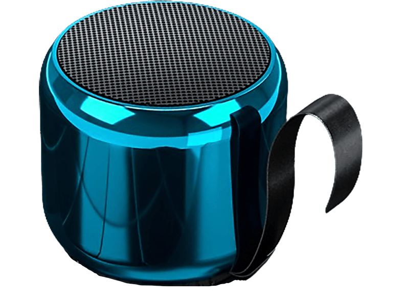BYTELIKE Kleiner Bluetooth-Lautsprecher aus Galvanik-Metall, Stereo-Sound, TWS-Verbindung Bluetooth-Lautsprecher, Blau