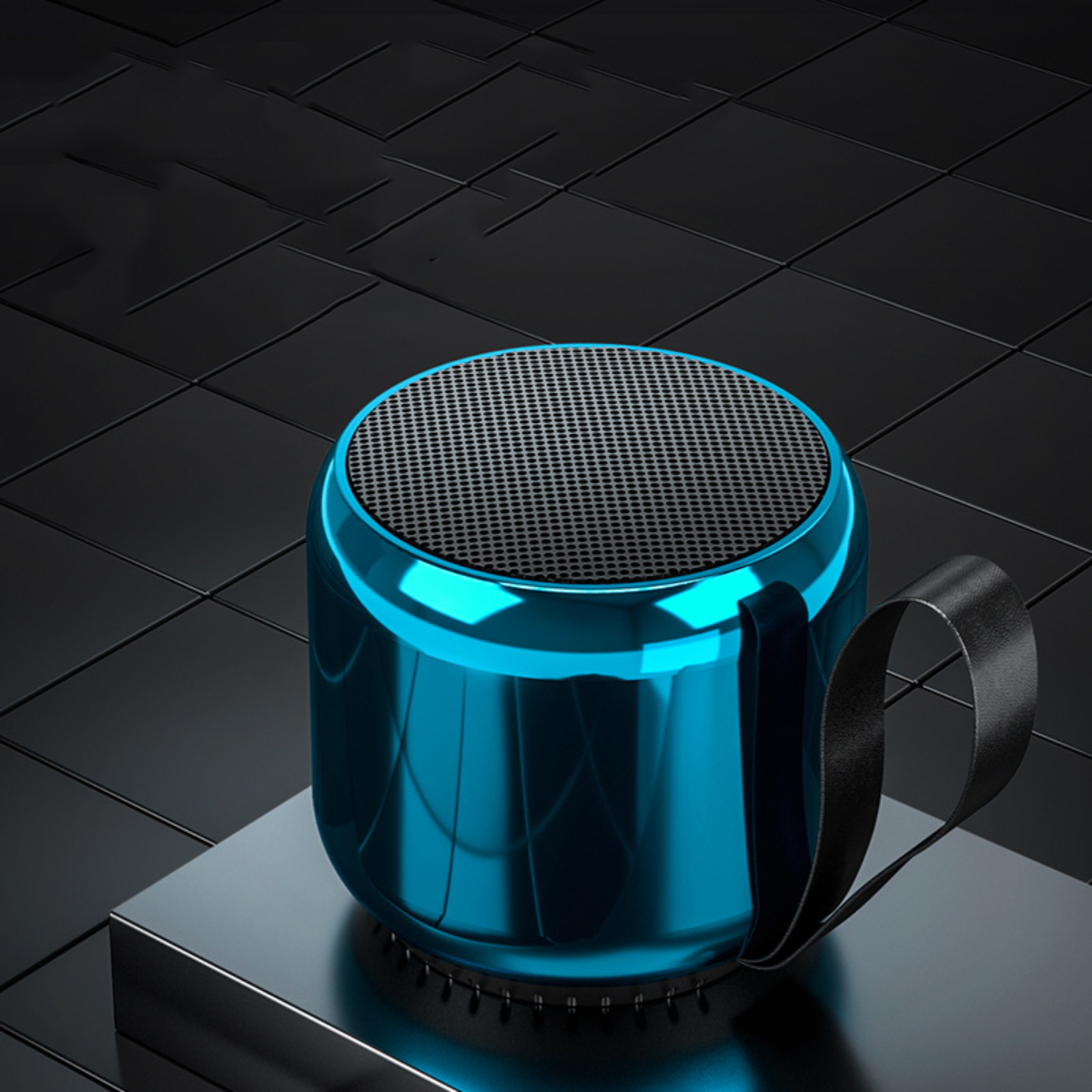 Kleiner aus Stereo-Sound, Bluetooth-Lautsprecher Galvanik-Metall, Blau TWS-Verbindung Bluetooth-Lautsprecher, BYTELIKE