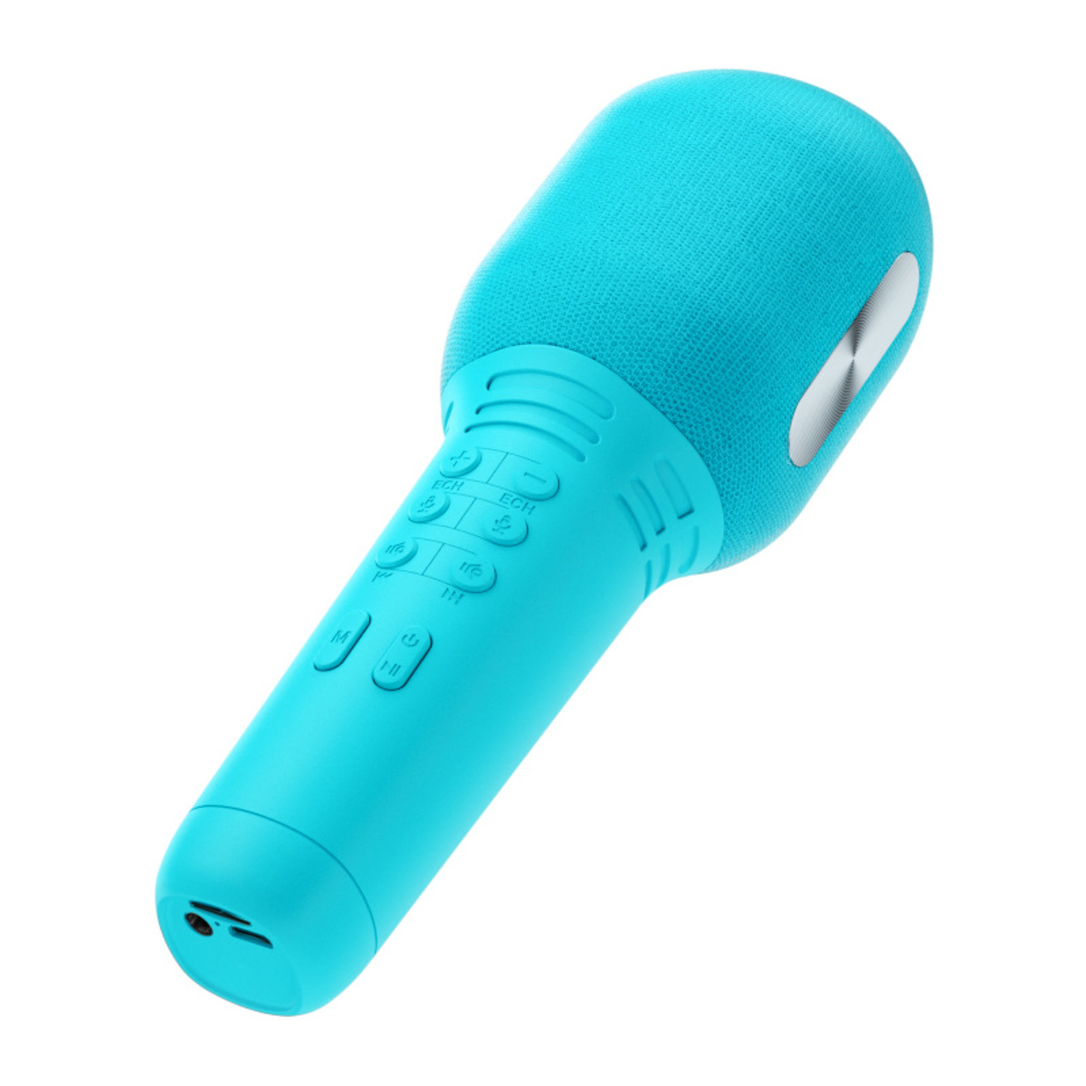 BYTELIKE Kabelloses Bluetooth-Mikrofon, 10 Arten Singen von in und Mikrofone Spielen Klangumschaltung, Blau Einem