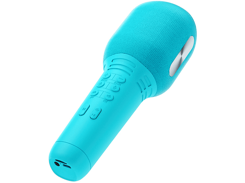 BYTELIKE Kabelloses Bluetooth-Mikrofon, 10 Arten von Klangumschaltung, Singen und Spielen in Einem Mikrofone Blau | PC-Mikrofone