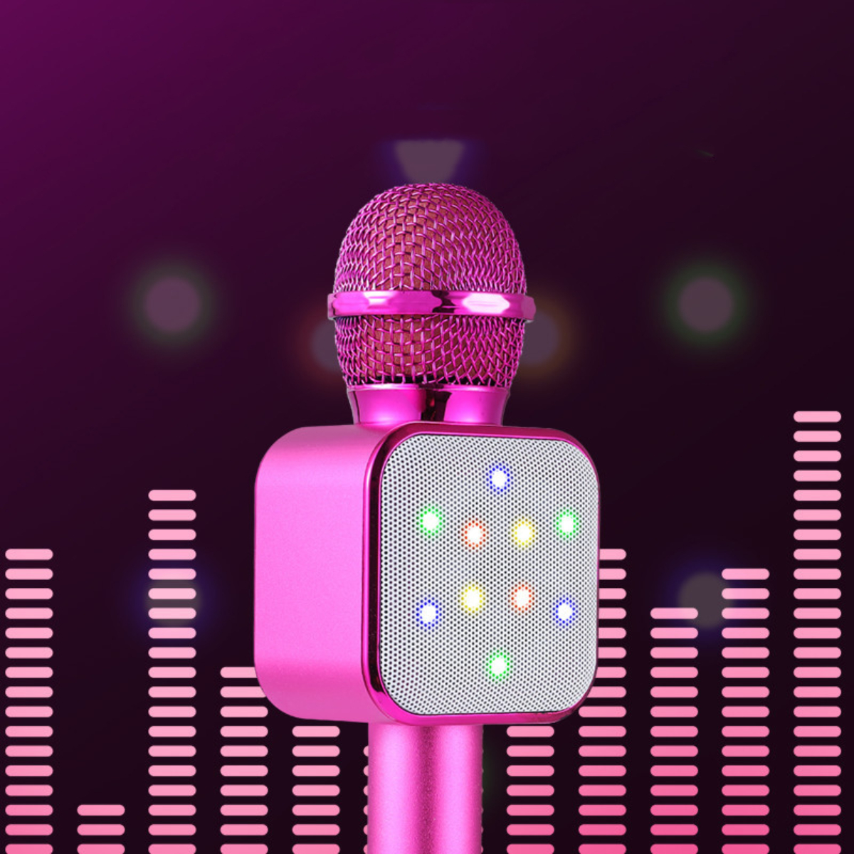 BYTELIKE Kabelloses Bluetooth-Mikrofon, Magische Schwingspulen-Tonabnehmer, Stimmveränderung Rot Mikrofone