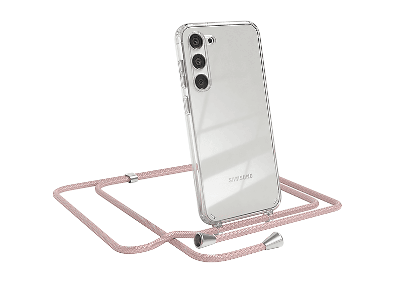Clips Samsung, Silber S23 Rosé Umhängeband, Umhängetasche, mit Galaxy EAZY Clear Plus, / CASE Cover