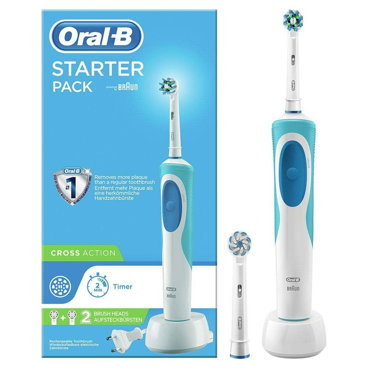 BRAUN Oral-B Vitality CROSSACTION SENSITIV Elektrische Weiß STARTER Zahnbürste