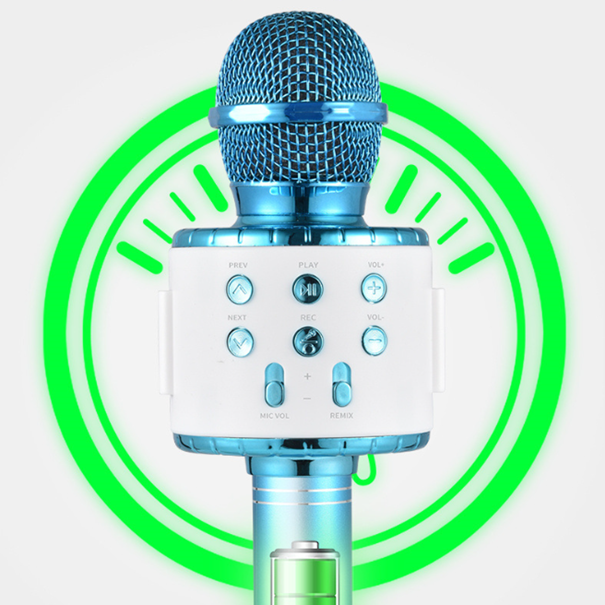 BYTELIKE Drahtloses Mikrofon mit Geräuschunterdrückung, Akkulaufzeit DIY-Sticker, Intelligente Lange Mikrofone Rosa Flügeln