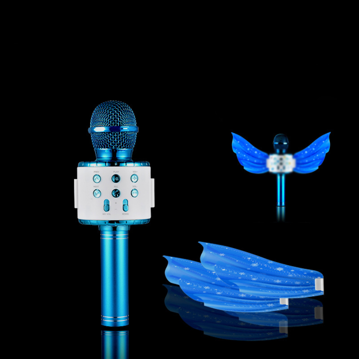 BYTELIKE Intelligente Flügeln, Akkulaufzeit Rosa DIY-Sticker, Geräuschunterdrückung, Mikrofone Mikrofon Drahtloses mit Lange