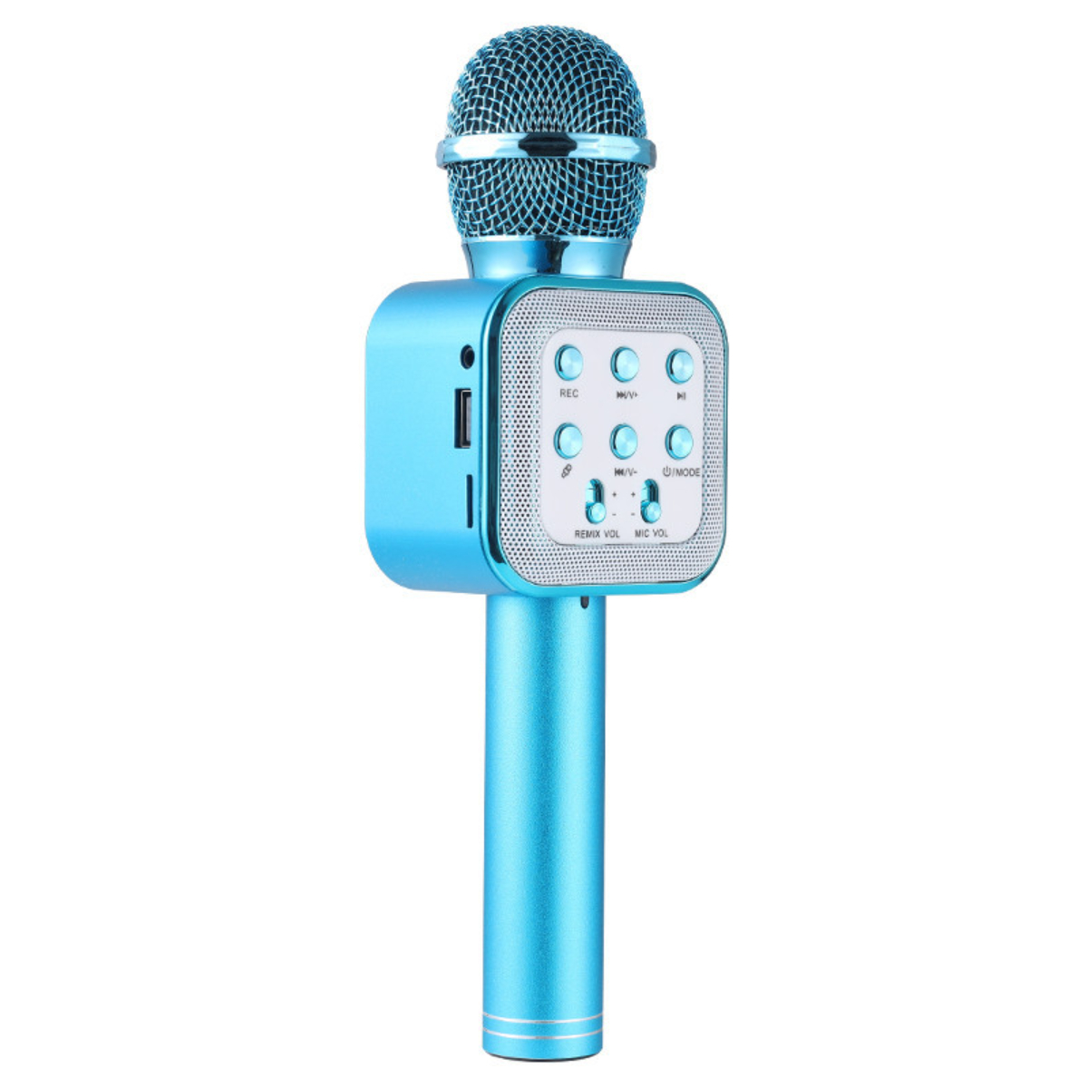 BYTELIKE Kabelloses Bluetooth-Mikrofon, Schwingspulen-Tonabnehmer, Mikrofone Blau Magische Stimmveränderung