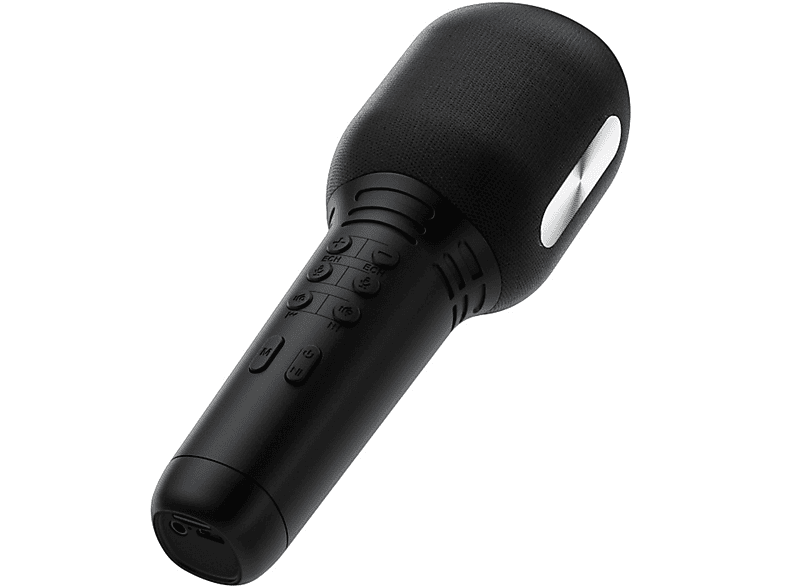 BYTELIKE Kabelloses Bluetooth-Mikrofon, 10 Arten von Klangumschaltung, Singen und Spielen in Einem Mikrofone Schwarz