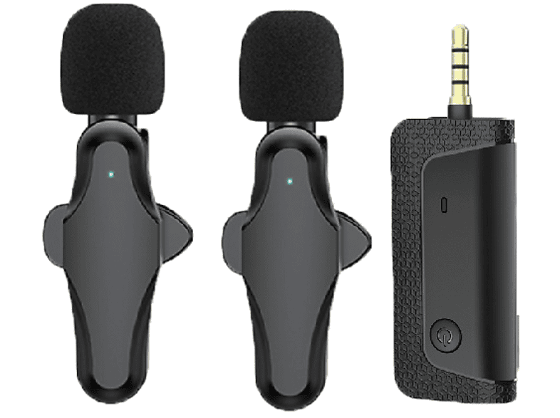 Empfang und BYTELIKE Schwarz Lavalier-Mikrofon verlustfreiem Rauschunterdrückung Drahtloses Mikrofone mit