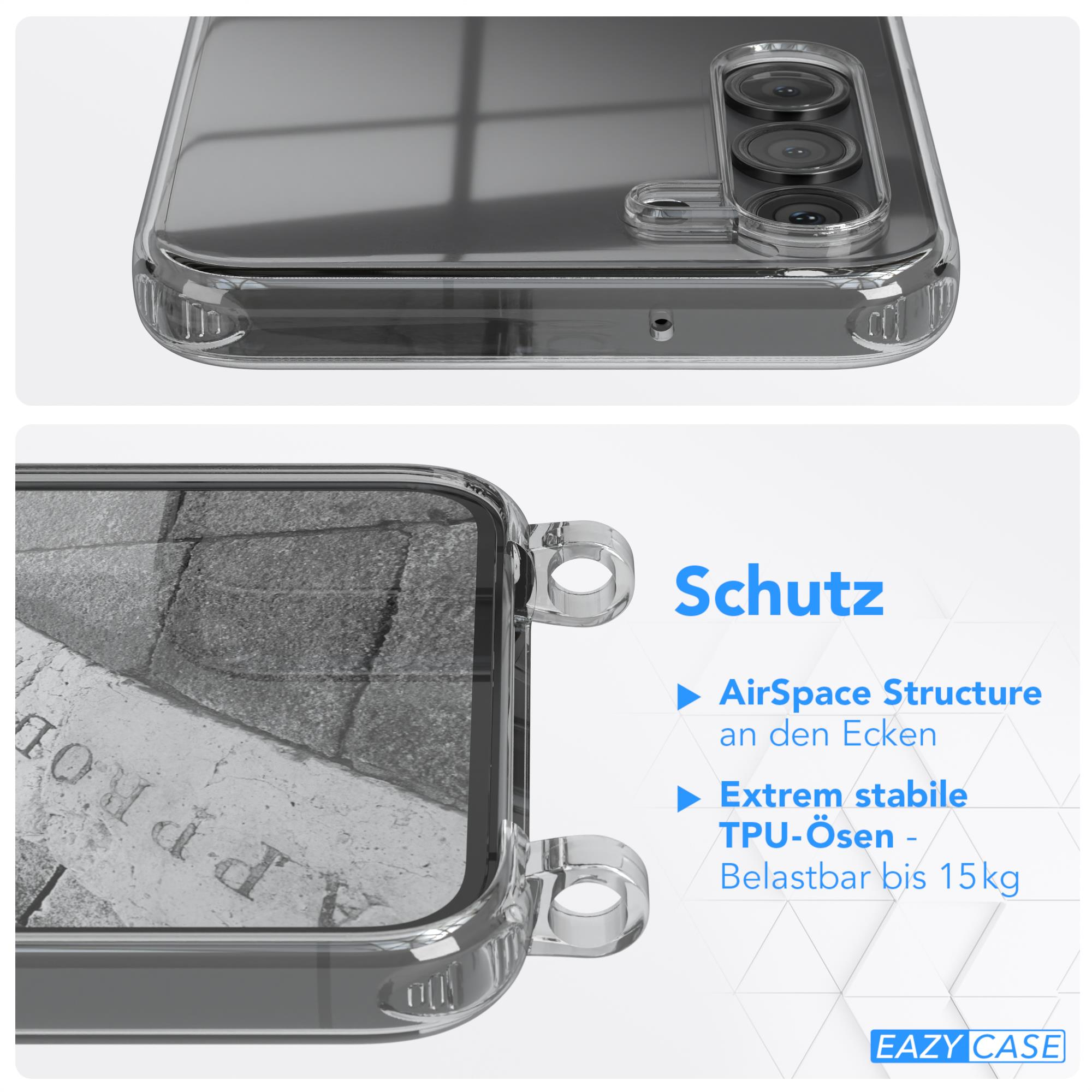 EAZY CASE Clear Umhängetasche, Umhängeband, mit Plus, Samsung, Anthrazit Galaxy Cover S23