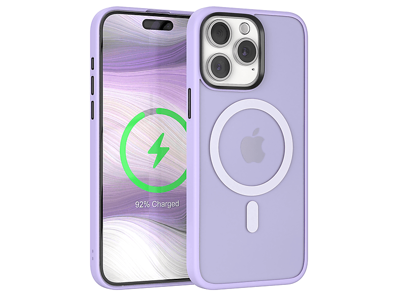 Matt MagSafe, Violett EAZY Case iPhone Apple, Backcover, Max, Pro Outdoor CASE mit 15