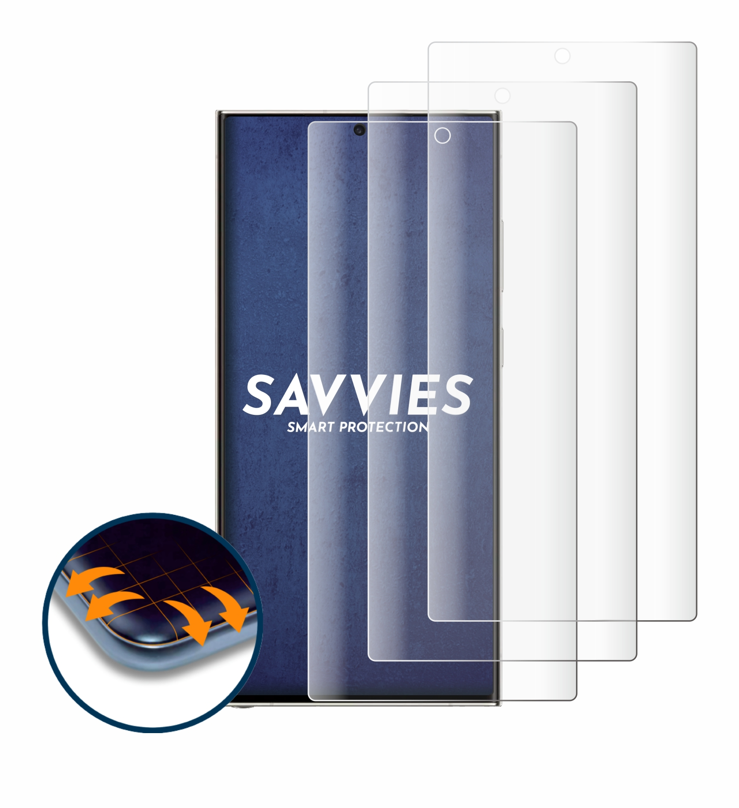 Curved Full-Cover S23 Ultra Schutzfolie(für Galaxy Flex 3D SAVVIES 4x Samsung Edition) Enterprise