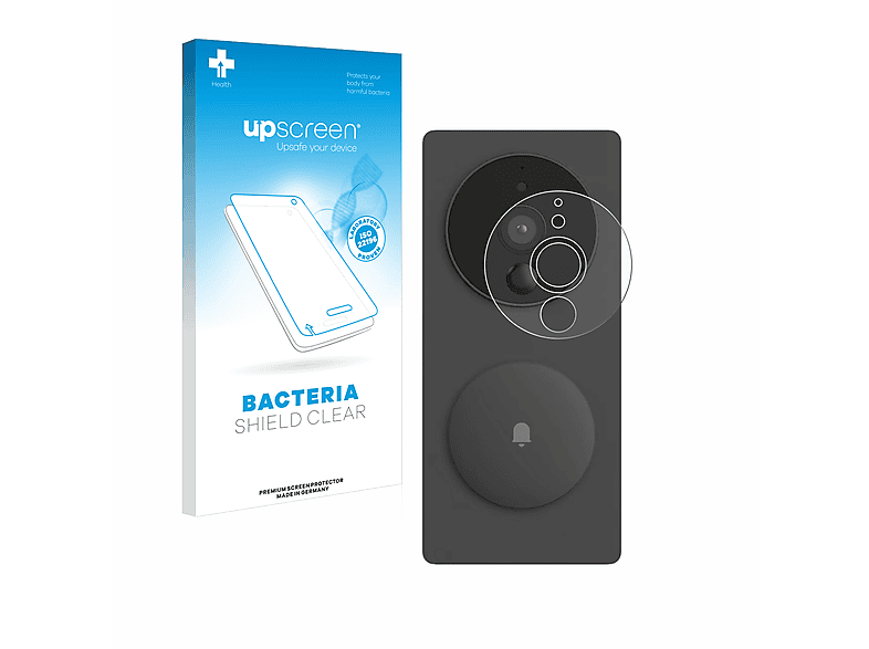 UPSCREEN antibakteriell klare Schutzfolie(für Aqara SVD-KIT1 (Smarte Video-Türklingel G4))