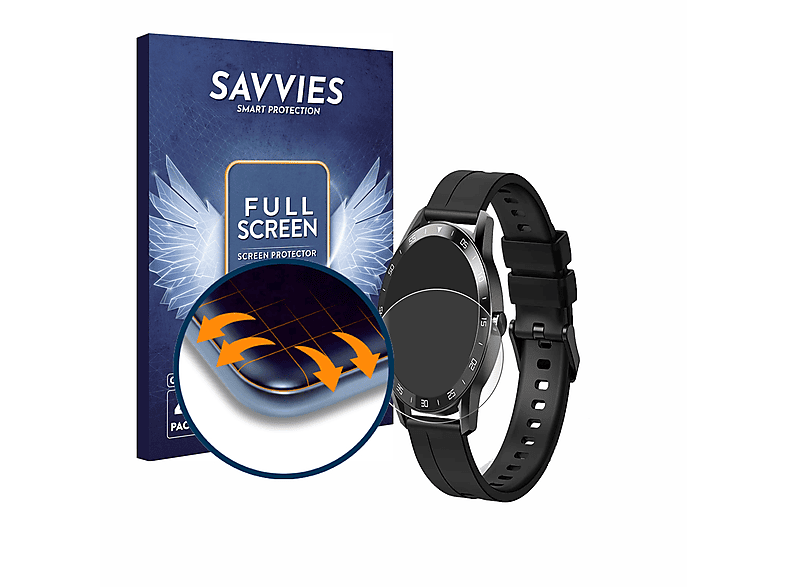 SAVVIES 4x Flex Full-Cover 3D Curved Schutzfolie(für Iowodo DX1-B)