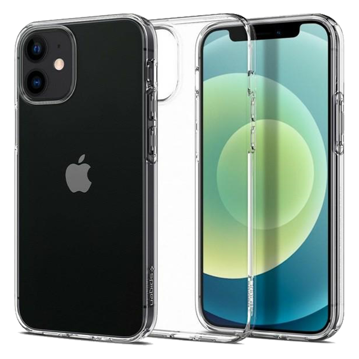 SPIGEN Silikon Schutzhülle Transparent iPhone 12 Transparent Case Backcover, Mini, Apple, Cover