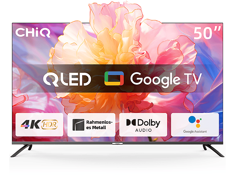 QLED 127 QLED 4K, SMART TV, (Flat, 50 cm, TV) Google U50QM8G TV / Zoll CHIQ