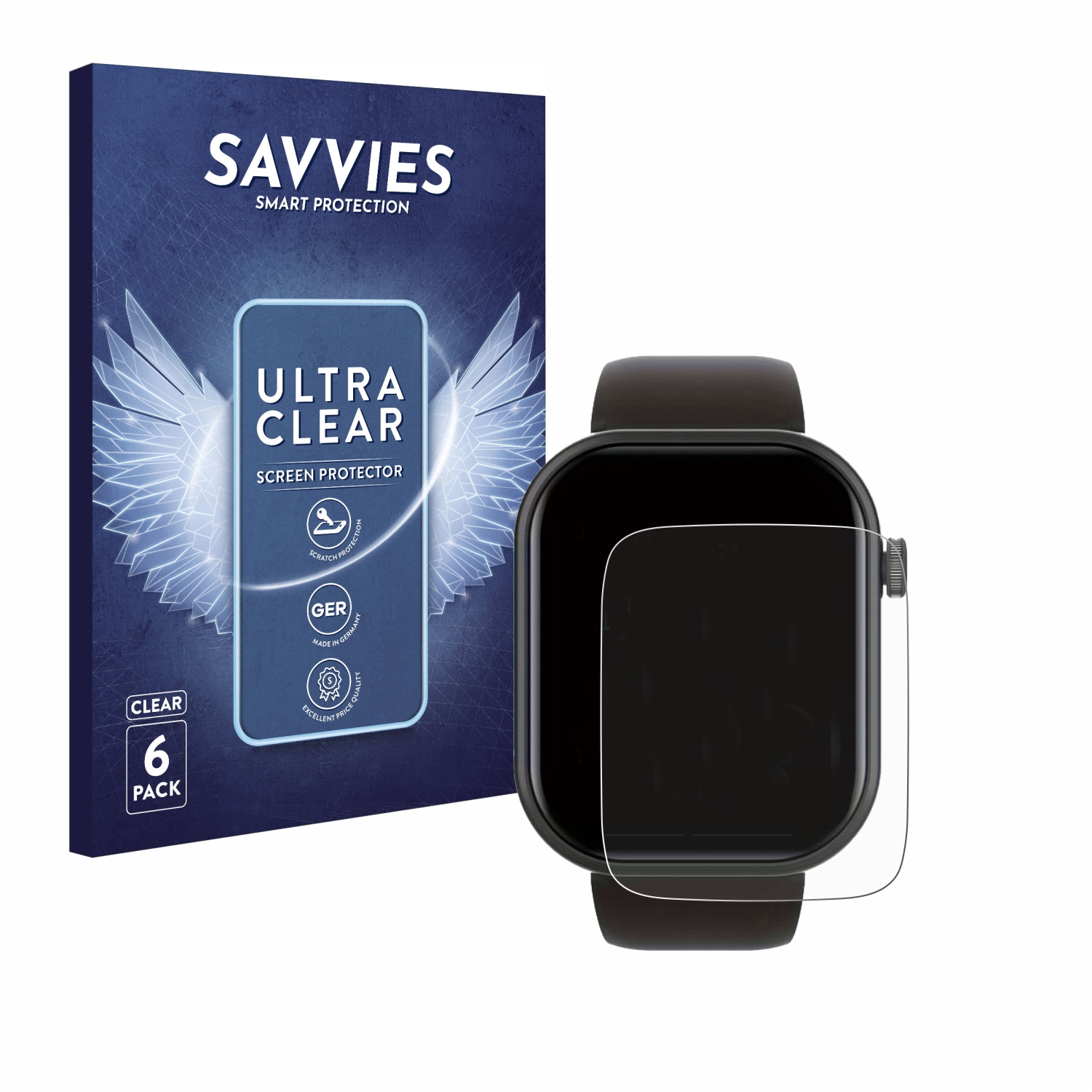 Schutzfolie(für IDW13 klare Smartwatch 6x SAVVIES 1.8\