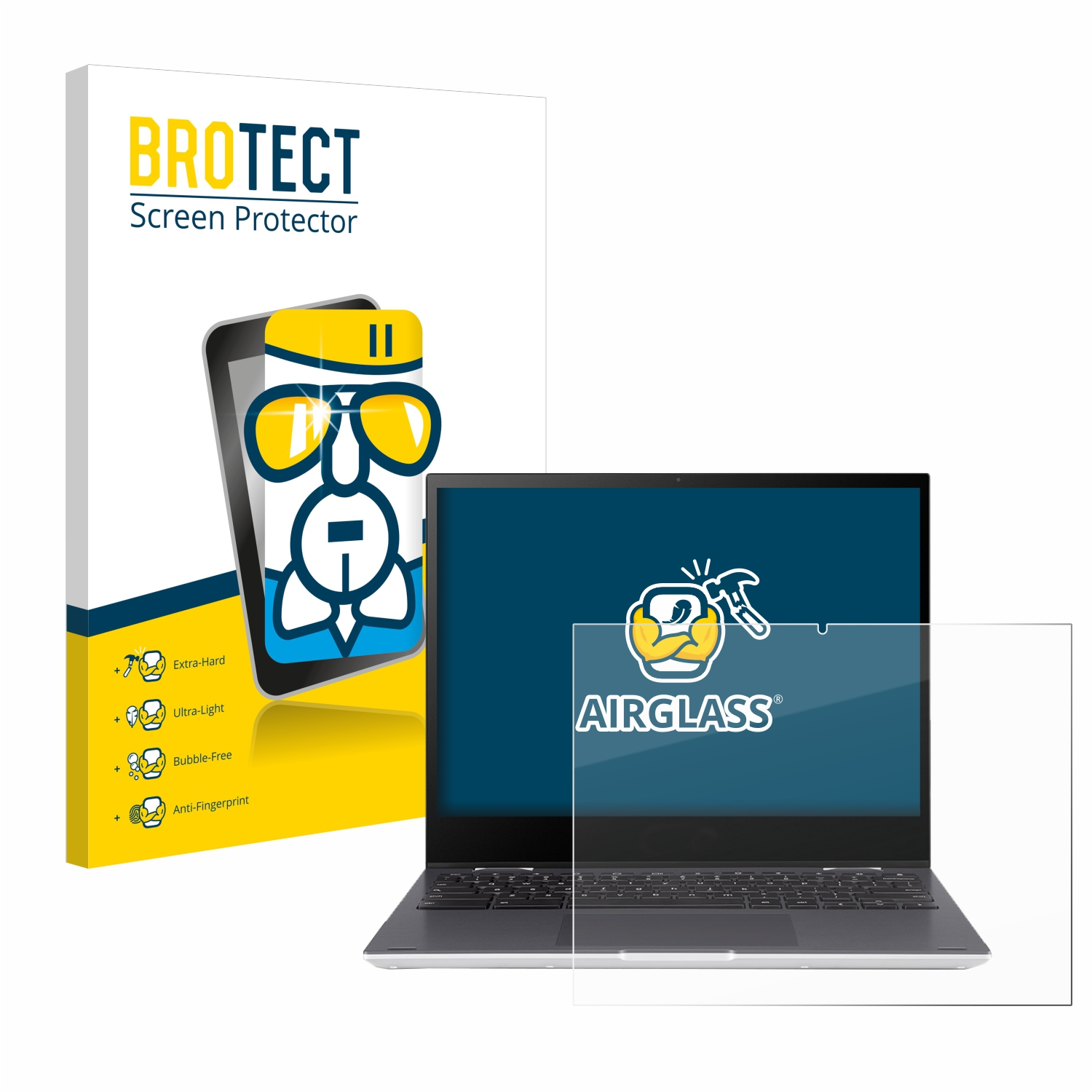 BROTECT Airglass ASUS CM3) Flip Schutzfolie(für klare Chromebook