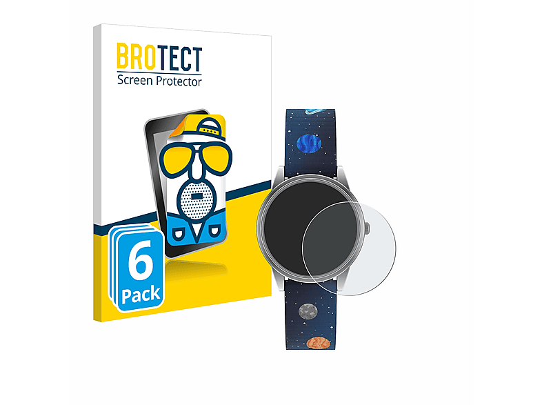 BROTECT 6x matte Schutzfolie(für Cander Berlin MNA 1230 G) | Smartwatch Schutzfolien & Gläser