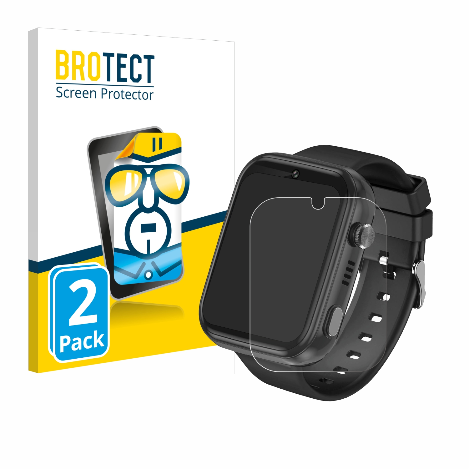 2x Kids Smartwatch) Schutzfolie(für 4G BROTECT Okyuk klare
