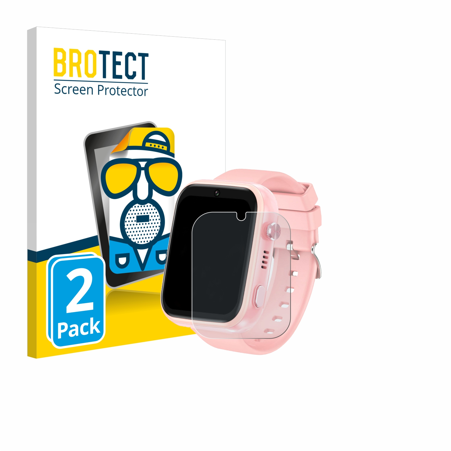 BROTECT 2x matte Schutzfolie(für jianyana 4G Kids Smartwatch)
