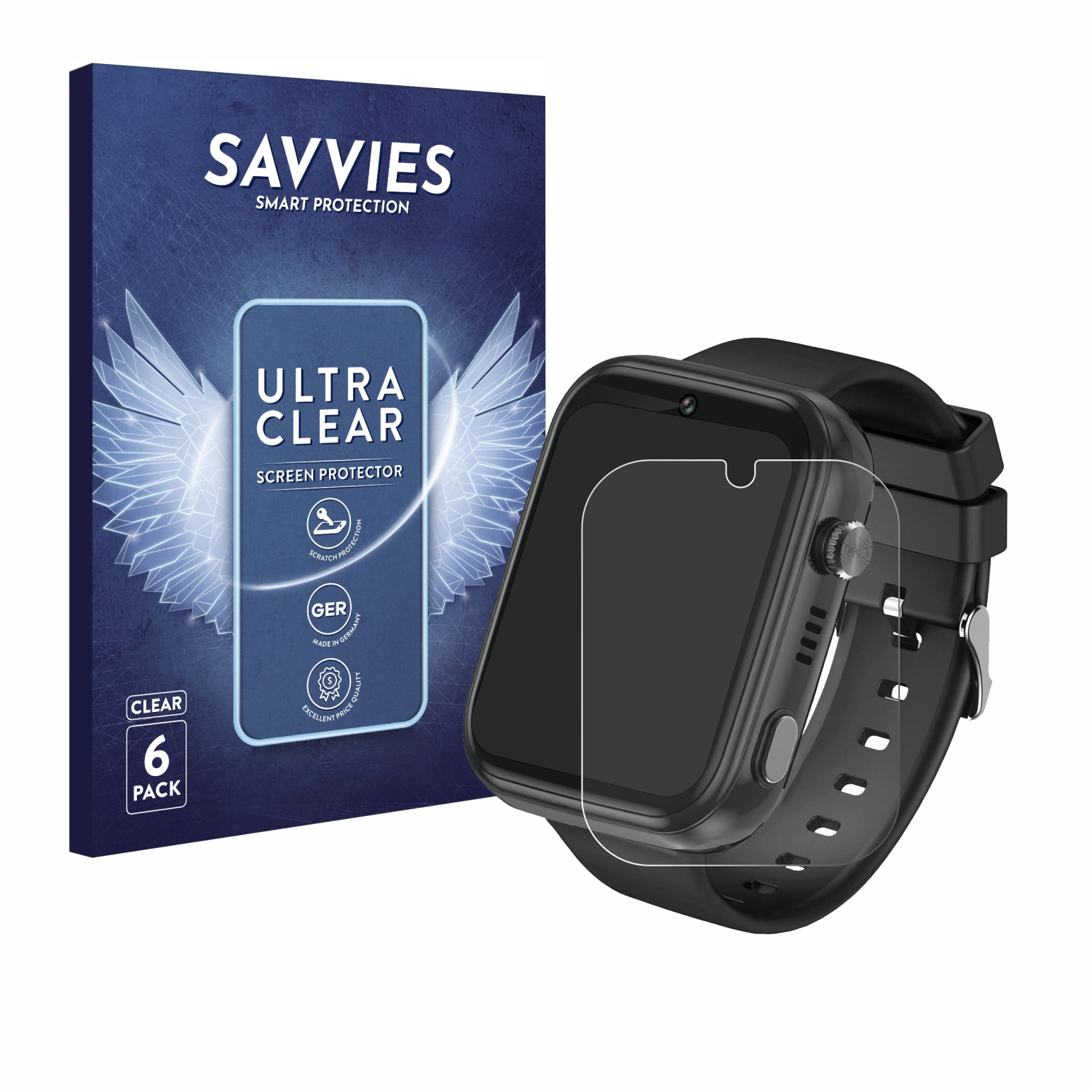 Smartwatch) Schutzfolie(für 4G SAVVIES 6x Okyuk Kids klare