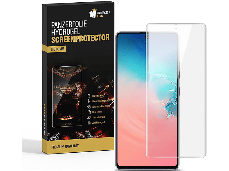 PROTECTORKING 6x FULL COVER Panzerhydroglas 3D KLAR Displayschutzfolie(für Samsung Galaxy S10 Lite)
